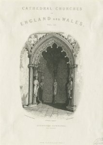 Lichfield Cathedral - West Doorway: teräskaiverrus tekijältä Unbekannt