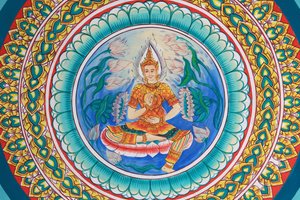 Buddhan elämä. Kattotaide, joka kuvaa Buddhan elämää. Wat Inpeng. Vientiane. Laos, 20151029, Vientiane, Laos tekijältä Unbekannt