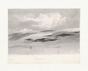 Vaalea cirro-cumulus cirrus-pilvien alla. tekijältä Unbekannter Künstler