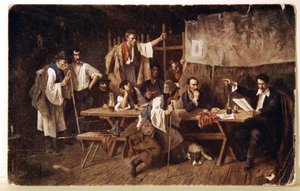 Kirjallisuus. Unkarilainen runoilija Petofi, n. 1848 Postikortti, Unkari, n. 1900 (postikortti) tekijältä Unbekannter Künstler