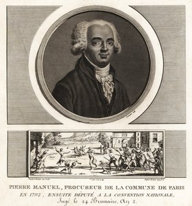Louis Pierre Manuel, kirjailija, Prucurer Pariisin kommuuniin, giljotinoitu 1793 tekijältä Unbekannt