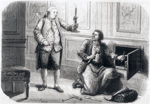Ludvig XVI valistaa lukkosepän Francois Germainin tekijältä Unbekannt
