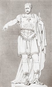 Marcus Furius Camillus (n. 446 – 365 eKr.), roomalainen sotilas ja valtiomies, Historic Gallery of Portraits and Paintings, julkaistu 1808. tekijältä Unbekannt