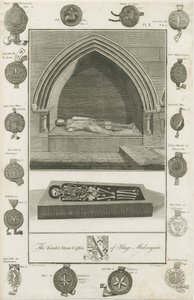 Mavesyn Ridware - Hugo Mavesynin hauta: kaiverrus, 1785 tekijältä Unbekannt