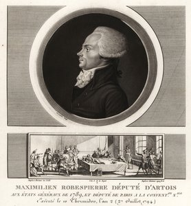 Maximilien Robespierre, Artoisin sijainen, teloitettiin 1794 tekijältä Unbekannt