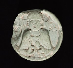 Medaljonki Kristuksen kanssa, noin 1200-1400 tekijältä Unbekannt