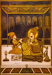 Miniatyyrimaalaus, Mehrangarhin linnake, Jodhpur, Jodhpur, Rajasthan, Intia, Aasia (kuva)
