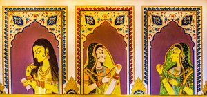ਰਾਜਸਥਾਨ, ਰਾਜਸਥਾਨ, ਭਾਰਤ, ਏਸ਼ੀਆ (ਫੋਟੋ) ਫਿਨਿਸ਼ ਵਿੱਚ ਲਘੂ ਚਿੱਤਰਕਾਰੀ, ਕਲਾ ਅਤੇ ਸ਼ਿਲਪਕਾਰੀ tekijältä Unbekannter Künstler