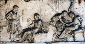Telephuksen myytti, Telephuksen hätätalo, Herculaneum, Campania, Italia, roomalainen sivilisaatio
