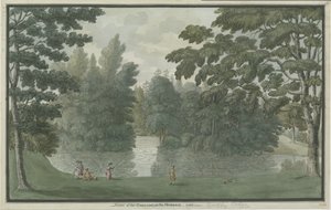 Needwood - Brickley Lodge: akvarellimaalaus, 1786 tekijältä Unbekannt