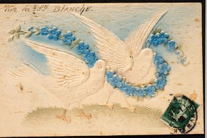Vanha kangaspostikortti/Dove tekijältä Unbekannt