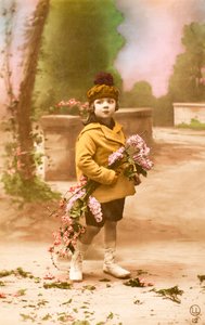 Vanha postikortti/lapsi tekijältä William M. Timlin