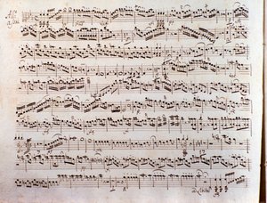 Sivu Pleyelin Sinfonia concertanten partituurista tekijältä Unbekannter Künstler