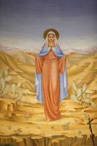 Maalaus Visitation-kirkossa Ein Keremissä: Neitsyt Maria pyhässä maassa, Ein Kerem, Israel tekijältä Unbekannt