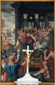 Seurakuntakirkko (Saint Michael, Cornelius and Ghislenus seurakuntakirkko). Sisustus. Maalaus. tekijältä Unbekannter Künstler