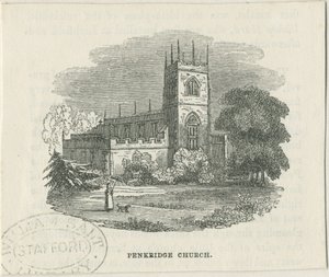 Penkridge Church: puupiirros ja [?1800-luku] tekijältä Unbekannt
