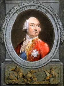 Philippe Egalite, noin 1789 (kaiverrus). tekijältä Unbekannter Künstler