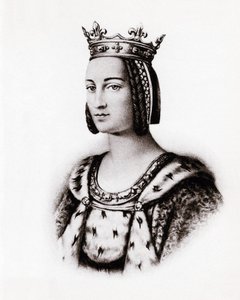 Muotokuva Charlotte de Savoiesta (1445-1483) Ranskan kuningattaresta, kaiverrus, sd. tekijältä Unbekannter Künstler
