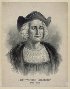 Kristoffer Kolumbuksen (1451 - 1506) muotokuva, n. 1892 (litografia) tekijältä Unbekannt