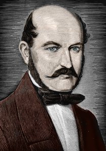 Ignace Philippe Semmelweisin muotokuva, 1800-luvun loppu (kaiverrus) tekijältä Unbekannter Künstler