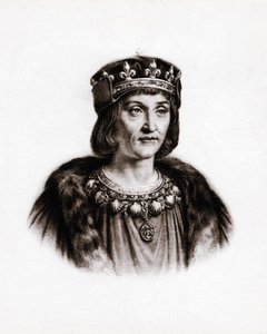 Ranskan kuninkaan Ludvig XII:n (1462-1515) muotokuva. Kaiverrus tekijältä Unbekannter Künstler