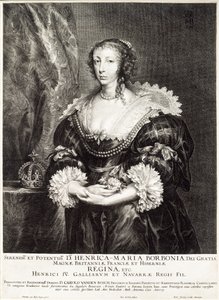 Kuningatar Henrietta Maria de Bourbonin muotokuva tekijältä Unbekannt