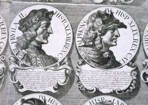 Fruela II:n ja Alfonso IV:n muotokuvia tekijältä Unbekannt