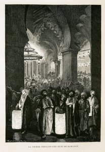 Rukous yön aikana ramadanissa - kuva Egyptin atlasesta tekijältä Unbekannter Künstler