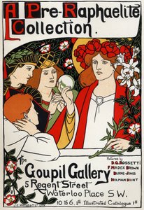 Pre-raafaliittinäyttely Goupil Galleryssä, Lontoo, noin 1897 (juliste). tekijältä Unbekannter Künstler