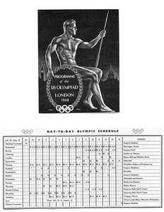 Lontoon XIV-olympialaisten ohjelma ja päivittäinen olympiakalenteri 29. heinäkuuta - 14. elokuuta tekijältä Unbekannt