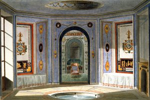 Kylpyhuonehanke Directoire-järjestelmässä, 1700-luvun loppupuoli (akvarelli) tekijältä Unbekannter Künstler