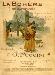 Puccinin La Boheme tekijältä Unbekannter Künstler