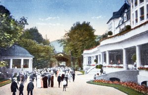 Kreuzbadin radiumkylpylä, n. 1910 (postikortti). tekijältä Unbekannter Künstler