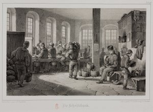 Raaka-aineiden käsittely, metallurgia jalostus metallimalmi, Saksa, c 1851 tekijältä Unbekannt