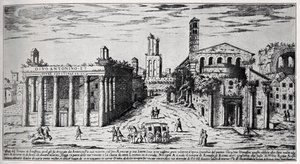Forum Romanum 1500-luku (kaiverrus) tekijältä Unbekannter Künstler