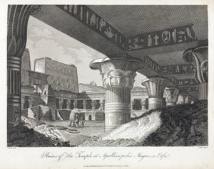 Apollinopolis Magnan temppelin rauniot Edfussa (nykyinen Tell El Balamoun, Egypti) (alunperin Horukselle omistettu temppeli, rakennettu vuosina 237–57 eKr.) tekijältä Unbekannt