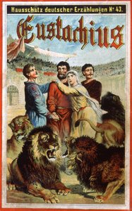 Pyhä Eustache leijonien luolassa, 1800-luvun loppupuoli (kuva). tekijältä Unbekannter Künstler