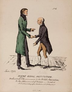 Scene Royal Institution: Gerrit Moll ja John Dalton, n. 1831-1840 tekijältä Unbekannt