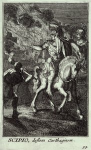 Scipio Africanus nuorempi (185-129 eaa.) (kaiverrus). tekijältä Unbekannter Künstler
