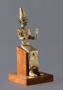 Istuva Baalin, kanaanilaisen sodanjumalan, Megiddon hahmo, noin 1300-1200 eaa. tekijältä Unbekannt