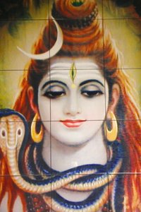 Shreen hindutemppeli, Leicester. Shiva mosaiikki. Yhdistynyt kuningaskunta tekijältä Unbekannt