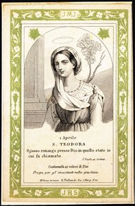 St. Theodora, 1900-luvun alku (kaiverrus) tekijältä Unbekannter Künstler
