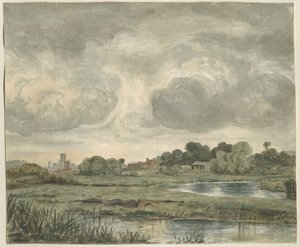Stafford - Kaukainen näkymä idästä: akvarellimaalaus, nd [?1800-luku] tekijältä Unbekannt