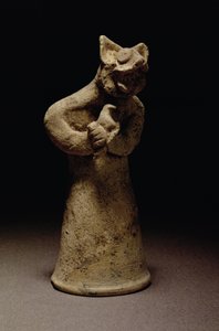 Leijonapäisen demonin patsas, Mesopotamia, noin 5000-1000 eKr. (terrakotta) tekijältä Unbekannt