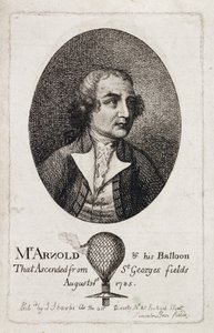 Stuart Amos Arnold, englantilainen aeronautti, s. 1785 tekijältä Unbekannt