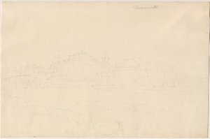 Tamworth Castle: lyijykynäpiirros, nd [1800-luku] tekijältä Unbekannt