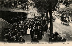 Taverne Pousset, Boulevard des Italiens, Pariisi tekijältä Unbekannter Künstler