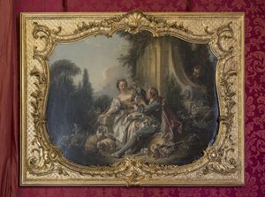 Gallanti pastori tai Garland. François Boucherin (1703-1770) maalaus. Prinsessan paraati tai paraatihuone. Hotel de Soubise, Pariisi tekijältä Unbekannt