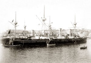 Italialainen torpedo Etna noin vuonna 1885. tekijältä Unbekannter Künstler