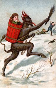 Krampus, n.1910 (postikortti) tekijältä Unbekannter Künstler